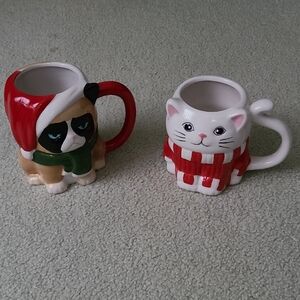 Festive Cat and Dog Mugs